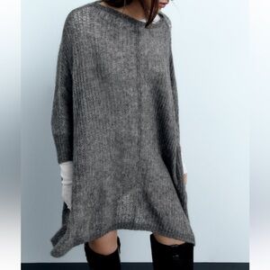 Zara open neck Cape sweater